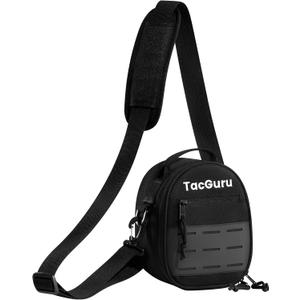 Premium Shooting Ear Protection Bag, Universal Fit for Most Slim Profile Foldable Earmuffs (Black)