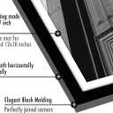 Americanflat 12x18 Poster Frame with Polished Plexiglass - Set of 2 - Use as 11x17 Frame with Mat or Display 12x18 Photo Without Mat - Galleria Collection - Picture Frames for Wall Display - Black