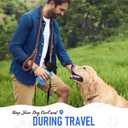 Lesotc Dog Water Bottle, Portable Water Dispenser with Bowl, Leak Proof Pet Travel Squeeze Bottle, Puppy Essentials Dog Stuff Accessories for Outdoor Walking, Hiking, Camping, Blue