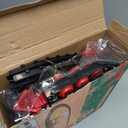 BainGesk Train Set, Christmas Train Set with Steam, Light and Sounds, Train Sets for Under Christmas Tree, Electric Train Toys for 3 4 5 6 7 8 Year Old Kids, Ideas Boys & Girls Christmas Gifts