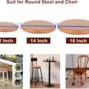 Sigmat PU Leather Round Chair Cushion Memory Foam Waterproof Round Stool Cushion for Kitchen Stool, Living Room Chiar, Office Chair, Car or Floor Pillow(14 Inch, Off White)