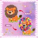 KUKANTST Poke-in Animal Crafts for Kids Ages 4-8, Mess-Free DIY Paper Art Activities, Classroom Prizes, Christmas Stuffers, Birthday Gifts Toys for Boys and Girls 4 5 6 7 8 9 10 Year Old