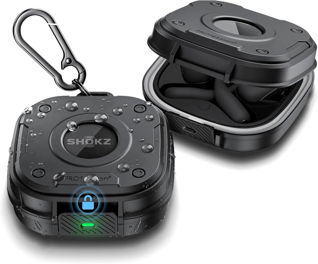 PROfezzion for Shokz OpenFit 2 Case Cover, Heavy Duty Hard Shell Case with Full Coverage and Secure Locking Latch for Shokz OpenFit 2 Open-Ear Headphones (Not for The OpenFit 2+, OpenFit 1, and Air)