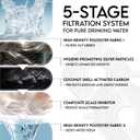 Veken Innovation Award Winner 95oz/2.8L Pet Fountain, Automatic Cat Water Fountain Dog Water Dispenser with Replacement Filters, Gifts for Christmas, Cats, Dogs, Multiple Pets (Grey, Plastic)