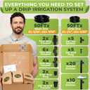CARPATHEN Drip Irrigation System Kit - Complete Quick Connect Garden Watering System with Adjustable Sprinkler Emitters, 5/16" & 1/4" Tubing - Drip Line for Raised Beds, Greenhouse