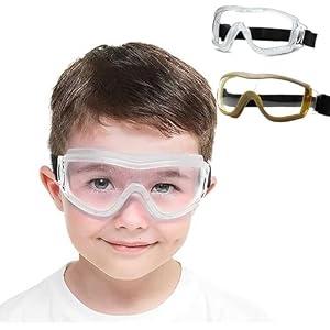 MOVNUOCA Protective Safety Glasses for Kids - Durable Goggles for Skiing, Motorcycle Riding, Science Experiments, and Outdoor Activities - Ideal for Children, Toddlers, and Youth