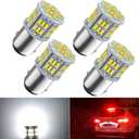 1157 Led Brake Light Bulb, 12V-24V 1157 7528 2357 2057 BAY15D LED Replacement Light Bulb for Brake Tail Light for Car RV Trailer Boat, 54SMD 3014 Chipset White light, 4PCS