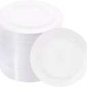 bUCLA 100Pieces White Plastic Plates - 6.25inch Disposable Plastic Appetizer/Small Cake/Salad/Dessert Plates Premium Hard, Ideal for Weddings& Parties