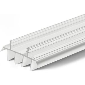 Pushglossy 1 Pcs Replacement Door Bottom with Vinyl Fins 36" Long 1 3/4" Wide Threshold Seal Bottom of Door Weatherstrip Kerf Weather Stripping for 7/8" Between Barbs (White)