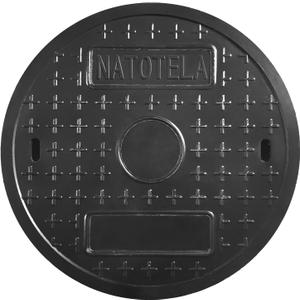 20in Replacement Manhole Cover- NO FRAME,Fiberglass Recessed Round Solid Top Covers,FRP Septic Tank Lid, Reinforced Steel Sewer Covers for yard,Non-slip Plastic Decoration Sewage Basin Cover