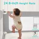 Updated King Size Bed Rail for Toddlers: 3-Side Protection Bedrail with Headbroad for King Bed - Extral Tall Adjustable Child Safety Side Railing Guards for Infants Kids Child(78.7x78.7X 74.8)