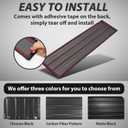 BestEvMod Metal Rear Bumper Tailgate Protector Cover Fit for Tesla Cybertruck 2026 2025 2024 Truck Bed Tailgate Step Truck Sill Molding Cap Protective Trim Stainless Steel(Carbon Fiber Pattern)