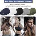 2 x Sports Headbands for Men,Running Headband Moisture Wicking Workout Headband,Running,Fitness,Cycling,Basketball,Football,Quick-Drying Unisex Hairband