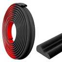 19.6FT Self Adhesive TPE Wall Molding Trim, ZDHQLHJ Peel and Stick Flexible Chair Rail Panel Molding, DIY Decorative Strips Wall Molding Strips, for Home Walls Door Trim Mirror Frame (Black)