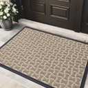 Color&Geometry Front Door Mat Outdoor, Non Slip Large Heavy Duty Outdoor Door Mat, Dirt Trapper Outdoor Mats for Entrance Patio Entryway Porch Garage Waterproof, Khaki 36''x60''