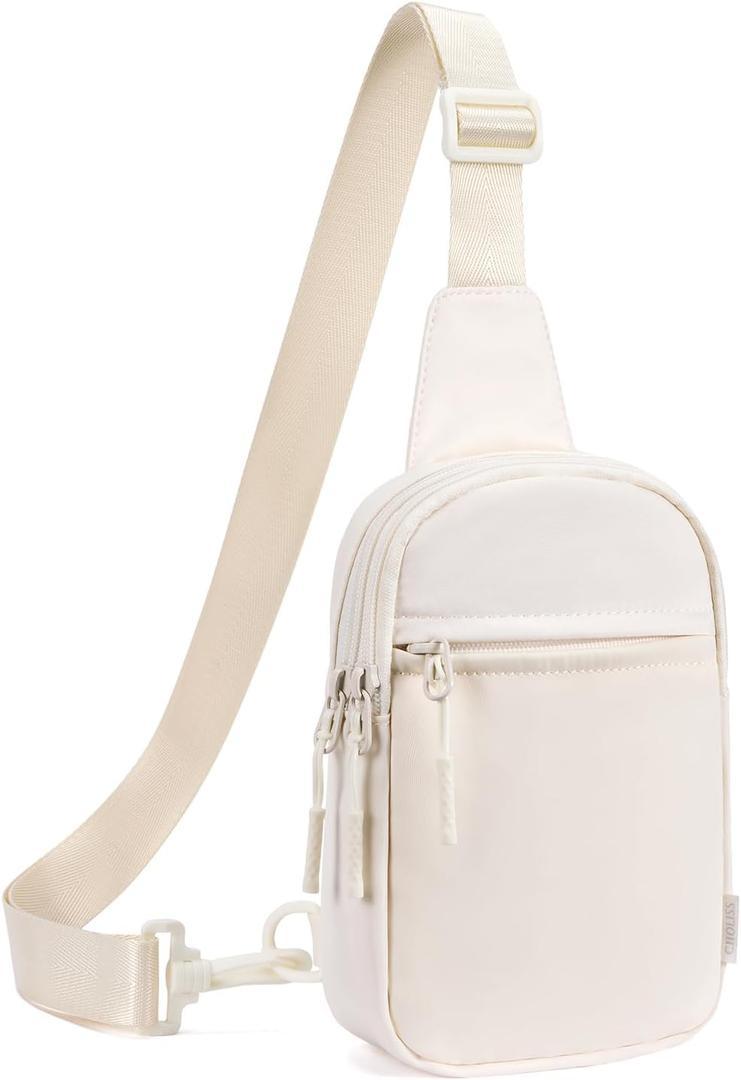 CHOLISS Small Sling Bag for Women and Men, Crossbody Bags Trendy Fanny Packs Chest Bag with Extended Strap