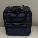 LUGGEX Underseat Carry On Luggage with Wheels, UDK Stylish Lightweight Under Seat Luggage, Soft Sided Personal Item Suitcase for Short Trip (UX-Core, Blue Black, 16 Inch)