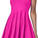 B2prity One Piece Swimdress Swimsuits for Women Tummy Control Swim Dress Cute Modest Skirt Bathing Suit (Small, Hot Pink)
