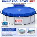 18FT Round Winter Pool Cover Heavy Duty Pool Covers for Above Ground Pools