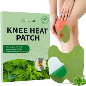 Knee Pain Relief Patches, 24 Pcs Self-Heating Herbal Knee Patch | Natural Herbal, Arthritis Joint & Muscle Aches, 8+ Hour Warming Therapy, Heat Patch Adhesive Support