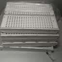 SNSLXH 5 Pack Stackable Closet Storage Basket, Multifunctional & Foldable Closet Organizer for Bathroom Kitchen Laundry Room Wardrobe Storage, Space-Saving Clothes Storage Drawer Organizer, White