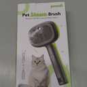 Pecute Cat Steam Brush, Self-Cleaning Steam Cat Brush with 2 Water Spray Modes, Large Capacity Tank, Steaming Renu Dog Brush for Shedding Massaging Grooming, Cool Mist Only