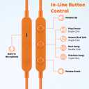 USB C Headphones Wired Earbuds for iPhone 17 16 Pro Max 15 for Samsung S26 S25 Ultra S24 S23 Wired Headphones,Corded USB Type C Earphones with Microphone& Remote for iPad 10 11th Pixel 10a 9 9a,Orange