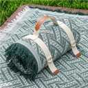 Genovega 2 in 1 Extra Large 80"* 80" Rug Picnic Waterproof Outdoor Beach Blanket Foldable Camping Mat Summer Camp Equipment HoneymoonStuff Hawaii Essentials Hunting Accessories Car Set Women Gifts (Green)