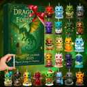 2025 Dragon Advent Calendar-24 Days Countdown Dragon Pendants for Christmas Tree Fun Festive Gift for the ones you love most and advent Kawaii Decor for Vacation Countdown