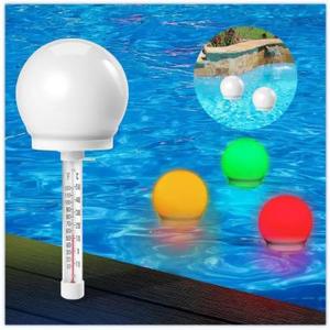 Pool Thermometer Floating Easy Read, LED Colored Solar Thermometer Floating,Suitable for Swimming Pool/Hot Tub/Hot Spring/Aquarium Pool Thermometer Floating Easy Read, LED Colored Solar Thermometer Floating,Suitable for Swimming Pool/Hot Tub/Hot Spring/Aquarium