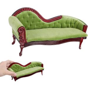 jarbins Dollhouse Furniture Miniature Accessories 1:12 Scale Wooden Vintage Miniature Bench Chair for Dollhouse Living Room Mini House Decoration Accessories