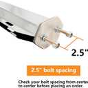 Stainless Steel Mudflap Hanger Bracket for 2-1/2" Bolt Spacing Semi Truck
