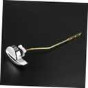 BESPORTBLE Toilet Flush Lever Toilet Lever Handle Toilet Tank Flush Lever Side Mount Toilet Lever Handle Compatible for Toilet Tank (Silver+Gold) Toilet Handles
