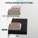 12 Inch Deep Floating Shelves Black, 48 Inch Long, 2" Thick Floating Shelves for Wall, Hidden Bracket, Scratch-Resistant Wood Grain for Bedroom Bathroom Kitchen, Coffee Bar, Bookshelf, 48"x 11.6"-Pack of 2