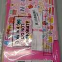 Jetec 48 Sets Valentines Picture Frames Craft Kit DIY Photo Frames Sticker Craft Make Your Own Paper Picture Frame for Home Activities Party Favors Decorations(Pink)