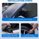 Windshield Cover for Ice and Snow,New Upgraded Heavy Duty Windshield Snow Cover,Extra Large Size (75"x45"),Windproof Winter Frost and Deicing Awning Suitable Fzor Cars, Trucks, SUVs (Black grey)