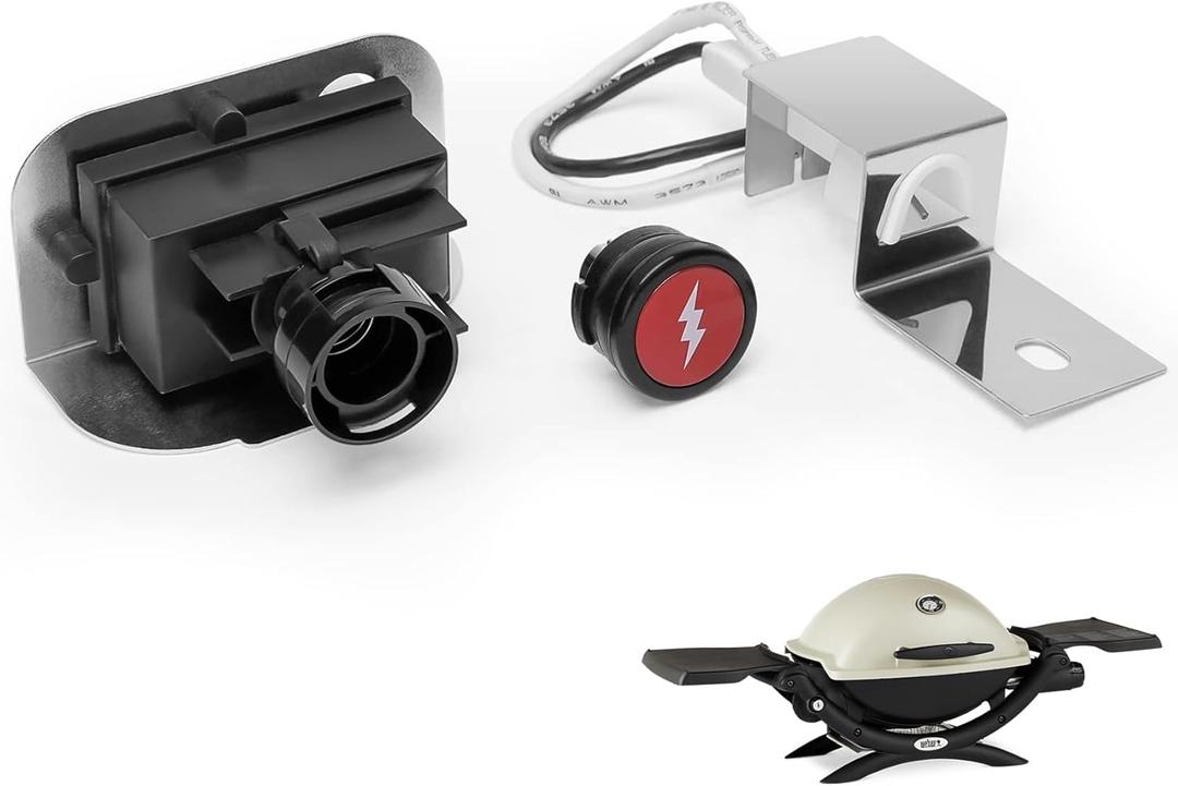 64868 Grill Igniter Kit for Weber Q1200 Q2200 Series Gas Grills Series Grills Igniter Button Kit Replacement Parts, Push Starter Ignition Kit for Weber Q1200 Q2200 Grill Igniter Accessories