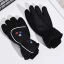 FGSS Winter Ski-Gloves for Kids - Warm Water-Repellent Snow Gloves Cold Weather Snowboard Mittens (Black)