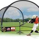 ORIENGEAR Baseball Batting Cage 13FT Baseball Batting Cages for Backyard, Baseball Training Equipment Netting for Hitting and Pitching Practice, Softball Baseball Cage with Frame and Net, Open Ended