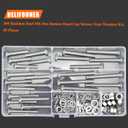 HELIFOUNER 85 Pieces M6 x 30mm /35mm /40mm /45mm /50mm, Button Head Socket Cap Metric Screws Nuts Washers Kit, 304 Stainless Steel