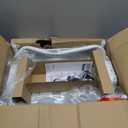 Pipishell 3 Tier Mesh Utility Cart, Rolling Metal Organization Cart with Handle and Lockable Wheels, Multifunctional Storage Shelves for Kitchen Living Room Office White