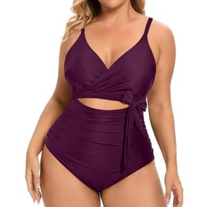 Daci Plus Size One Piece Swimsuit - Tummy Control Bathing Suit for Women Cutout Swimwear, Size: 22 Plus
