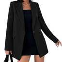 Women Fall 2026 Blazers Business Casual Long Sleeve Lapel Pockets Dressy Suit Jackets Work Office Outfits Lapel Pockets Size L