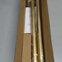 Gold Shower Curtain Rod 34-82 Inches(2.8-6.8ft) Never Rust Adjustable Shower Rod Spring Tension Non Slip No Drilling Shower Rods for Bathroom Garland Window