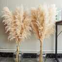 40" inch 10 Stems Natural Pampas Grass Decor Tall, pompas Grass, Tall Pampas Grass for Wedding, Party, Farmhouse, Boho Home Decor