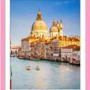 wyooxoo 18x24 Poster Frame Pink Made of Solid Wood Picture Frames Display Pictures 16x20 with Mat or 18x24 Without Mat Colorful Frame For Horizontal Vertical Wall Mounting