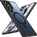 OWKEY for Samsung Galaxy S24 Ultra Case 6.8'', Magnetic Samsung S24 Ultra Case Compatible with Magsafe, [Shockproof Military] Translucent Back Slim Bumper Cover Phone Case Samsung S24 Ultra, Black