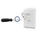 ZEAYEA 20 Pack 3 Prong to 2 Prong Adapter, Polarized Grounding Converter, Grounding Outlet Adapter for Wall Outlet Plugs Household Appliances