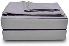 Solid Light Grey Queen Size 4 Piece Sheet Set 800 Thread Count 100% Egyptian Cotton 15 Inch Deep Pocket by Prince Bedding
