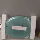 Elongated Toilet Seat Wood Toilet Seat Prevent Shifting with Zinc Alloy Hinges American Standard Size Toilet Seat Easy to Install also Easy to Clean(Elongated,Sparkling Turquoise)